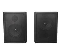 Coppia Casse Acustiche da Parete 100V - 40W Max - Altoparlanti per Filodiffusione Professionale in Negozi e Uffici - Sistema a Incasso o Sospensione - Nero