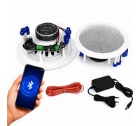 Coppia Casse Altoparlante Amplificate Audio Bluetooth Soffitto Parete ad incasso