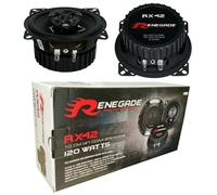 Coppia Casse Altoparlanti Renegade RX42 da 10 cm per Auto 120W + Griglie