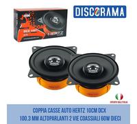 COPPIA CASSE AUTO HERTZ 10CM DCX 100.3 MM ALTOPARLANTI 2 VIE COASSIALI 60W DIECI