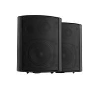 Coppia Casse da Parete Altoparlante Diffusori HiFi Audio Muro Staffe Nero 120W