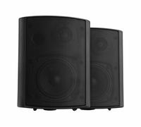 Coppia Casse da Parete Altoparlante Diffusori HiFi Audio Muro Staffe Nero 160W