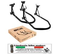 COPPIA CAVALLETTI UNIVERSALI ALZA MOTO ALZARE RUOTE FORCHETTE SUPPORTI NOTTOLINI