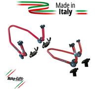 Coppia Cavalletto Alzamoto Anteriore e Posteriore Bike Lift Stradale Cursori