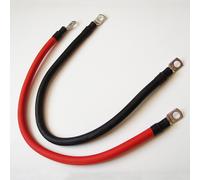 Coppia Cavi Batteria Rosso e Nero 50mm2 con occhielli M10 ai lati L 2 m