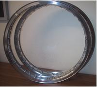 COPPIA CERCHI ALLUMINIO 18 X 1.60 36 FORI X MOTO MORINI 125 150 c.c. COMPETIZ...