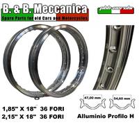 COPPIA CERCHI ALLUMINIO BORDO H MOTO BENELLI 125 250 BICILINDRICO 2 TEMPI