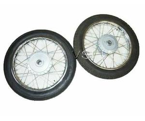 Coppia Cerchi Completi Royal Enfield WM2 19" Con Pneumatico E Camera 2 Pezzi