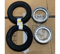 Coppia Cerchio Cerchi Copertone Pneumatici Pneumatico Michelin S83 3.00-10 TL/TT