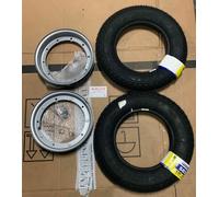 Coppia Cerchio Cerchi Copertone Pneumatici Pneumatico Michelin S83 3.50-10 TL/TT