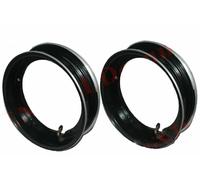 Coppia Di Cerchi Vespa 10" Ruota In Lega Alluminio Nera Pneumatico Tubeless S2U