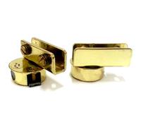 Coppia cerniera Ø 28 mm libera con scatto a fine corsa per ante in vetro QUADRA