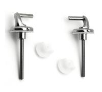 COPPIA CERNIERE IN ACCIAIO ATTACCO LATERALE Cromo Accessori Ricambi Sedili Wc