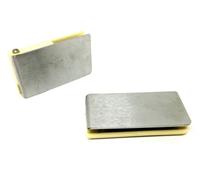 COPPIA CERNIERE PER ANTA VETRO mm.6 CONFALONIERI UCG 305PA CROMO SATINATO 67x35