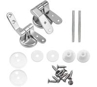 Coppia Cerniere Tavoletta WC in Lega, Kit di Ricambio per Sedile WC, Cerniere Copriwater Soft Close, Kit di Ricambio Universale per Sedili WC, Cerniere per WC di Ricambio per WC con Bulloni e Dadi