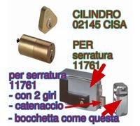 Coppia cilindri da applicare per elettroserratura CISA 11761 comprese 5 CHIAVI