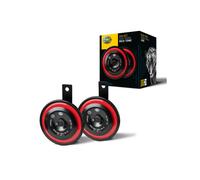 COPPIA CLACSON 12V HELLA CON FINITIURA SPORTIVA ROSSA ECE R28 115 dB(A)