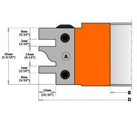 CMT 695.014C - Par de cuchillas para perfiles machihembrados perf. c" (40x24.5x2)"