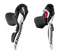 Coppia Comandi Cambio Shimano Road 2x10V in Alluminio Nero/Argento