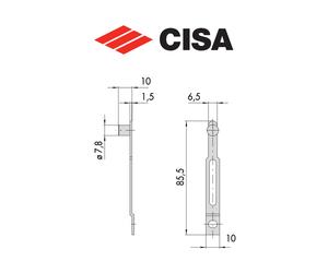 Coppia comandi per prolunghe di chiusura con aste esterne Cisa art. 0644200