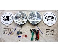 Coppia Comet 500 Guida Lampada Bianco Pois Luce Con Cover Universale Per Hella