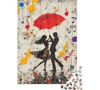 Coppia con ombrello rosso Puzzle per Adulti Puzzle 1000 Pezzi Elementi musicali Gioco di Puzzle 1000 Pezzi Relax 70x50cm/1000pcs