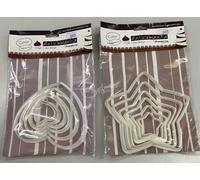 Coppia confezioni stampini tagliapasta biscotti e decorazione torte cuore stella