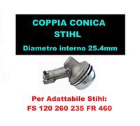 Coppia Conica Decespugliatore Stihl FS 120 260 235 FR 460 con Asta Ø 25.4mm