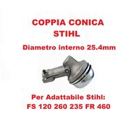 Coppia Conica Decespugliatore x Stihl con asta Ø 25.4mm FS 120 260 235 FR 460