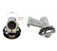 Coppia conica testina decespugliatore tubo 28 mm quadrato 5x5 mm