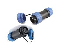 Coppia connettore 2 poli giunzione IP68 stagno impermeabile 30A SP21 maschio e femmina volante con tappo di protezione