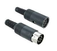Coppia Connettore A Spina DIN 8 Pin + Presa