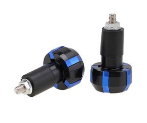 Coppia contrappesi IRON BLU per manubrio 22mm universali moto QJFD