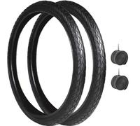 COPPIA COPERTONE 24 X 1.75 + COPPIA CAMERE D'ARIA VALVOLA ITALIA NERO PER BICI 24" - BICICLETTA PNEUMATICO CITY BIKE NERO IN GOMMA GRAZIELLA OLANDA