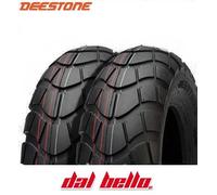 Coppia Copertoni Gomme Pneumatici Ruota DEESTONE 100/90-10 - PIAGGIO APE 50