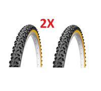 COPPIA COPERTONI MTB 26X1.95 PNEUMATICO BICI BICICLETTA Nero/Para LAMPA
