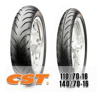 COPPIA COPERTONI PNEUMATICI CST 140/70-16 110/70-16 PER PIAGGIO BEVERLY RST 125
