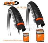 COPPIA COPERTONI SLICK 27.5" x 2.00" CST PRO MTB 650b MOUNTAIN BIKE CAMERE ARIA