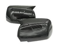 Coppia copertura specchietto retrovisore ala laterale auto adatta per BMW E53 1999 2000-2006 nero lucido/fibra di carbonio look caps finiture Specchietto Retrovisore Guscio(Carbon Look)