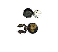 COPPIA COPRIBOTTONI art70 base brunito nero,PERSONALIZZATI, 1 INIZIALE col. ORO semplice per COPRI BOTTONI x CAMICIA O POLSINI UNISEX gemelli