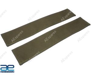 Coppia copricatena portellone in tela verde scuro per Jeep Willys CJ2A CJ3A M...