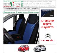 COPPIA COPRISEDILI Anteriori CITROEN C1 Fodere Foderine AZZURRO 39