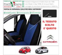 COPPIA COPRISEDILI Anteriori CITROEN C1 Fodere Foderine NERO