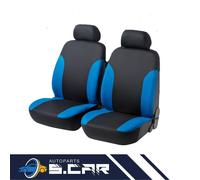 Coppia Coprisedili Anteriori Schienali Per Auto Universali Sportivi Blu 023