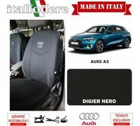 COPPIA COPRISEDILI AUDI A3 SU MISURA Fodere Foderine SOLO ANTERIORI Nero