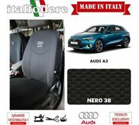 COPPIA COPRISEDILI AUDI A3 SU MISURA Fodere Foderine SOLO ANTERIORI Nero 38