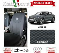 COPPIA COPRISEDILI AUDI Q2 SU MISURA Fodere Foderine SOLO ANTERIORI Grigio 37