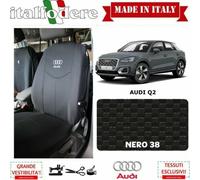 COPPIA COPRISEDILI AUDI Q2 SU MISURA Fodere Foderine SOLO ANTERIORI Nero 38