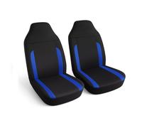 Coppia Coprisedili Auto Universali Sportivi Blu Anteriori Schienali Compatibili