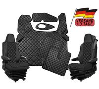 Coppia Coprisedili e Tappetini Camion Per MAN TGX dal 2021 - Automatico Nero